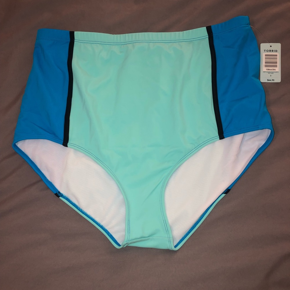 NWT Plus Size High Waisted Swim Bottoms